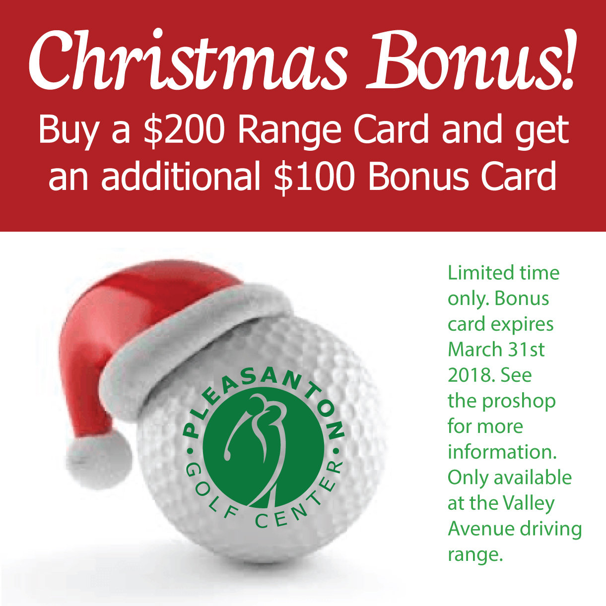 Welcome to Pleasanton Golf Center Pleasanton Golf Center